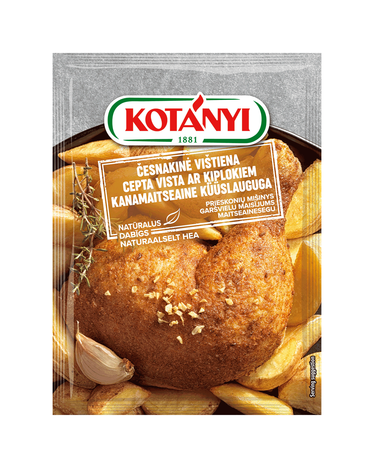 9001414418291 182915 Kotányi Roast Chicken Garlic Bt Pouch Vs